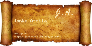 Janka Attila névjegykártya