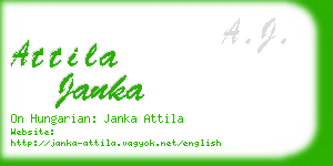 attila janka business card